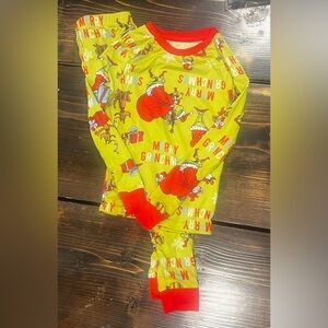 Merry Grinchmas Kids Pajamas - Green and Red
